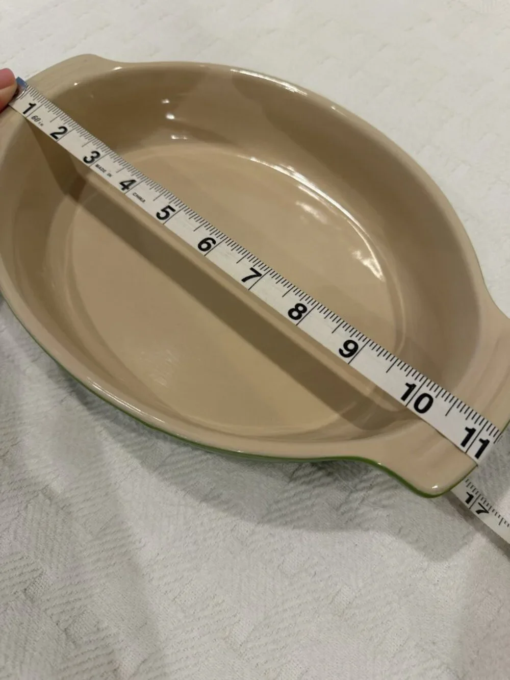 Le Creuset Kiwi/Palm Green Oval Au Gratin Baking Dish 11-43 Stoneware 11
